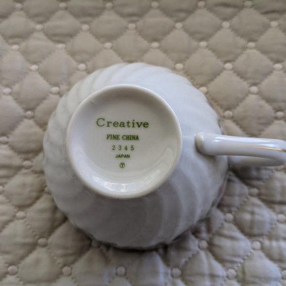 Regency Rose Tea Cup, Saucer Dessert Plate by Creative Fine China - Picture 9 of 12